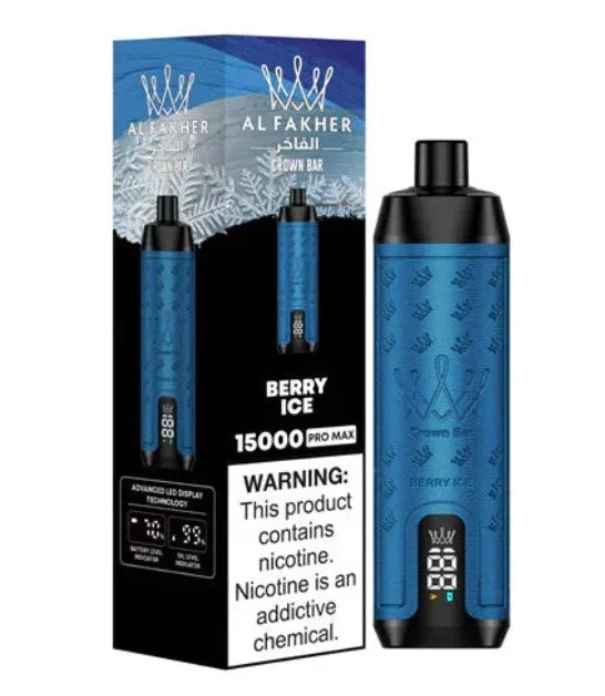 CROWN BAR ALFAKHER DL 15K Disposeable Puffs بود الفاخر شيشة 15 الف سحبة
