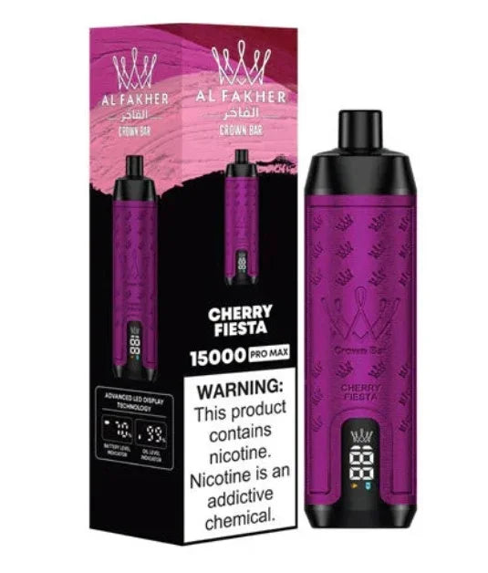 CROWN BAR ALFAKHER DL 15K Disposeable Puffs بود الفاخر شيشة 15 الف سحبة