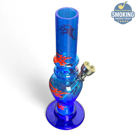 بايب ماء أكريليك صغير 16 سم – نقوش وزخارف متنوعة 🎨💧Acrylic Water Pipe —