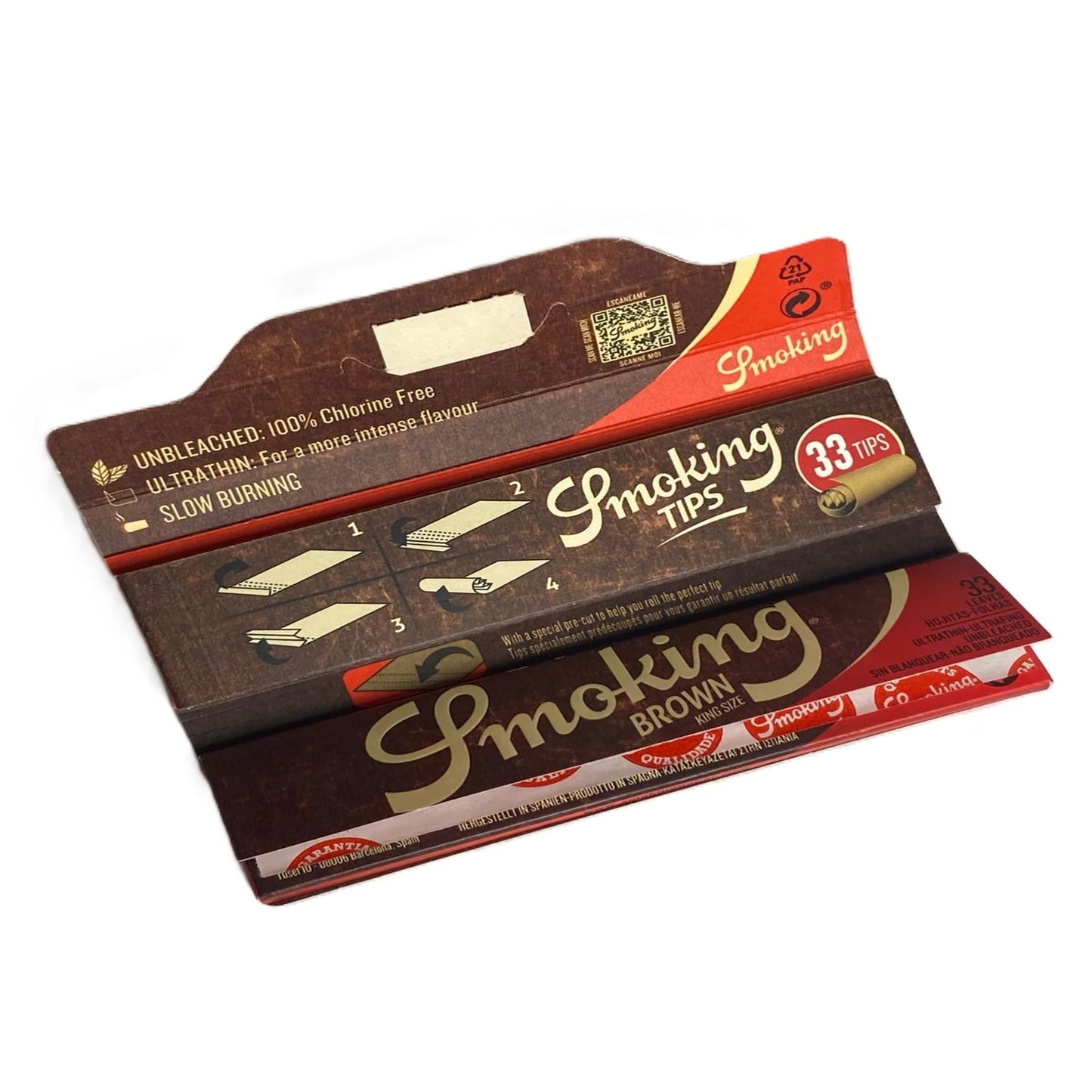 Smoking Brown King Size + Tips سموكنج بني تبات طويل