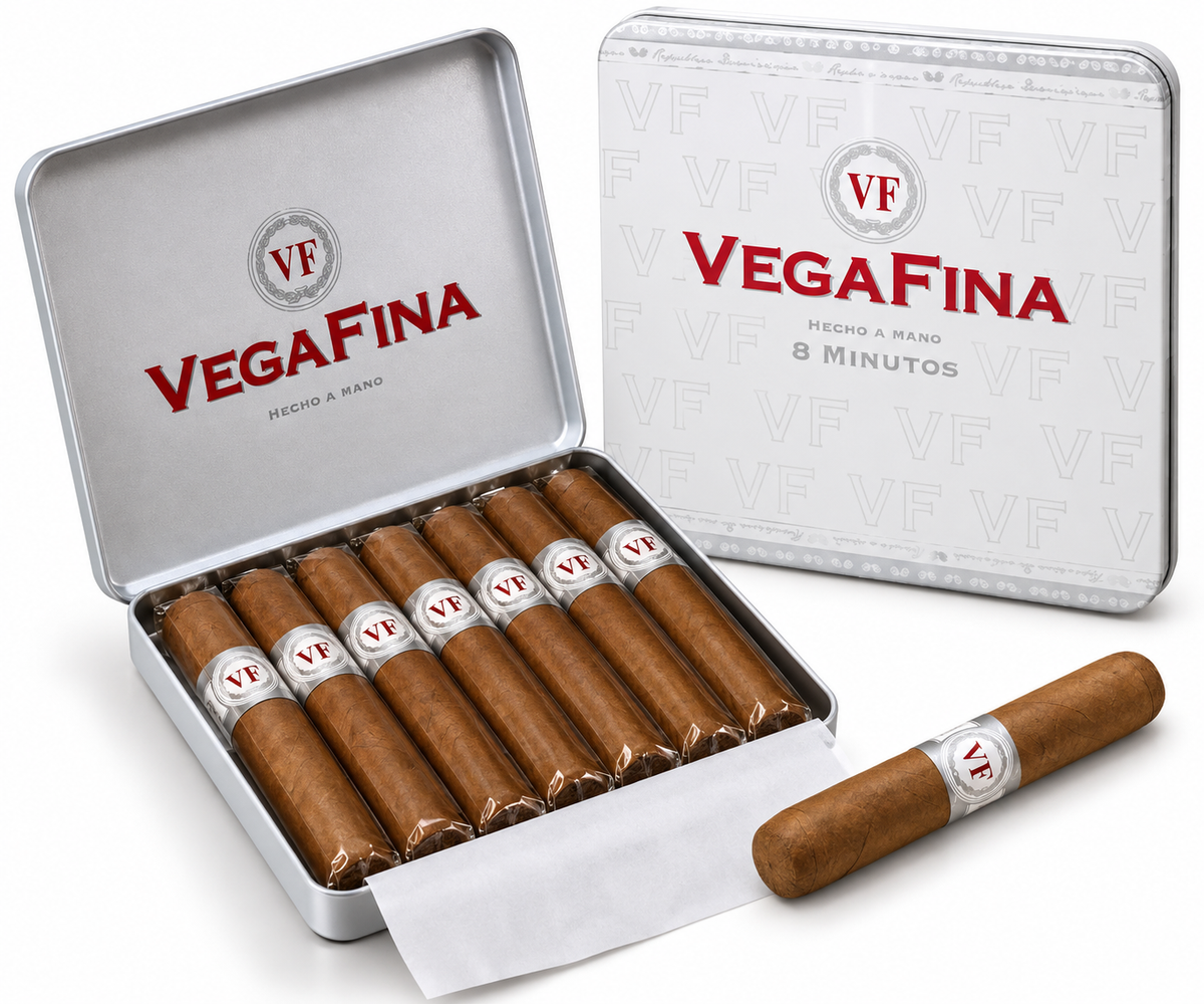 VegaFina 8 Minutos — سيجار فيجافينا 8 مينوتوس ( سيجار صغير في عبوة معدن )
