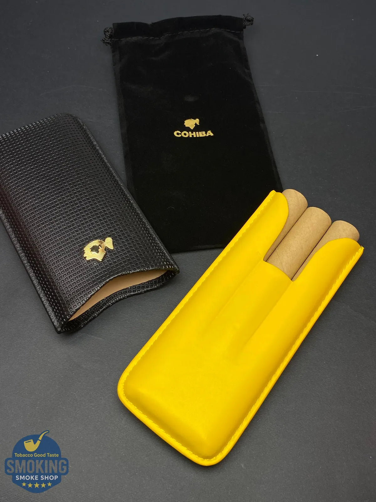 حافظة سيجار كوهيبا ثلاثية (3 سيجار) | COHIBA Triple Cigar Case (3-Finger)