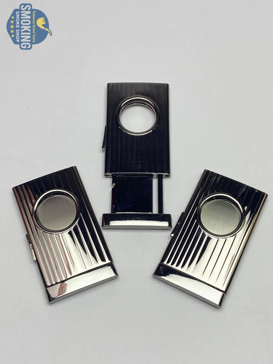 Cohiba Slide Cigar Cutter – قاطع سيجار كوهيبا منزلق (كروم مخطط)