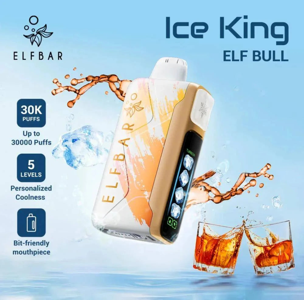 ElfBar Ice King 30K Disposable Puffs بود الفابار ايس كينج 30 الف سحبة