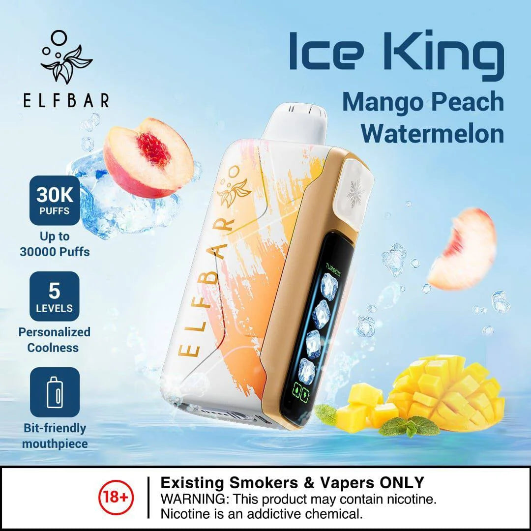ElfBar Ice King 30K Disposable Puffs بود الفابار ايس كينج 30 الف سحبة