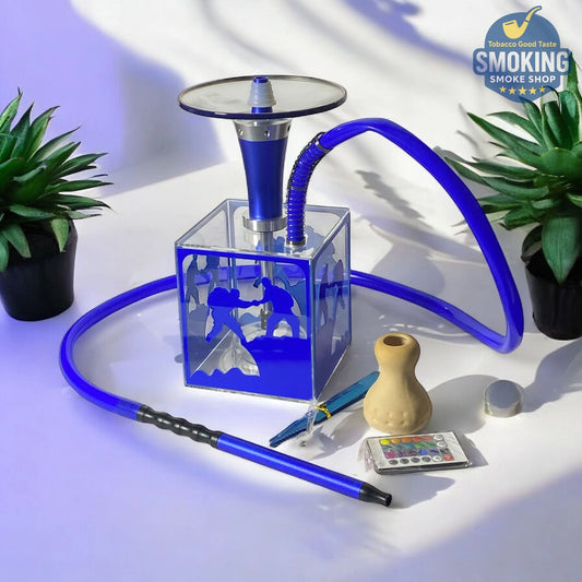 Malek Elzaman acrylic cubic 35 CM Shisha - ملك الزمان شيشة اكريليك فارغة مكعبة