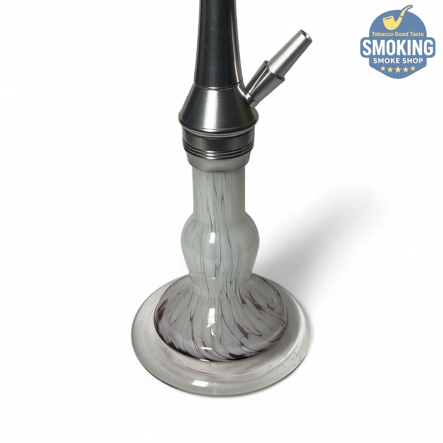 Malek Elzaman Modern stainless steel 53 CM Shisha - ملك الزمان مودرن ستانلس ستيل شيشة 53 سم