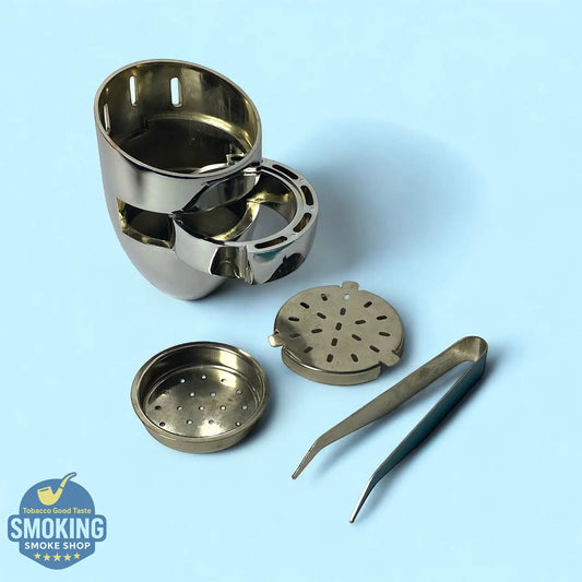 Stainless Steel Shisha Head Set - طقم راس (حجر) شيشة ستانلس ستيل ضد الهواء