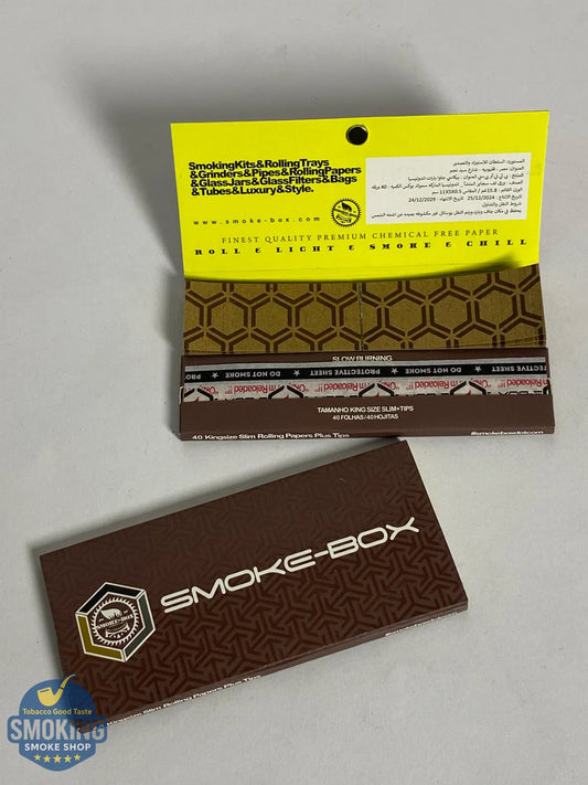 Smoke Box Brown + tips بفرة سموك بوكس بني طويل تبات
