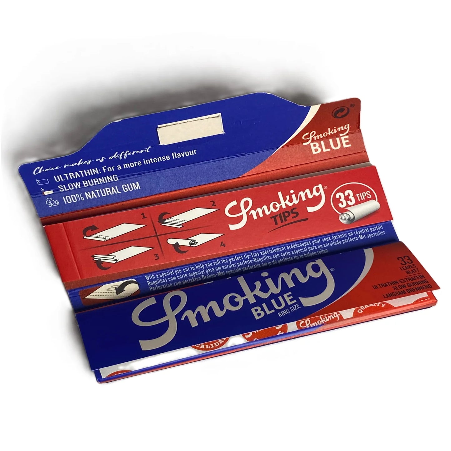 Smoking Blue King Size + Tips سموكنج ازرق تبات طويل