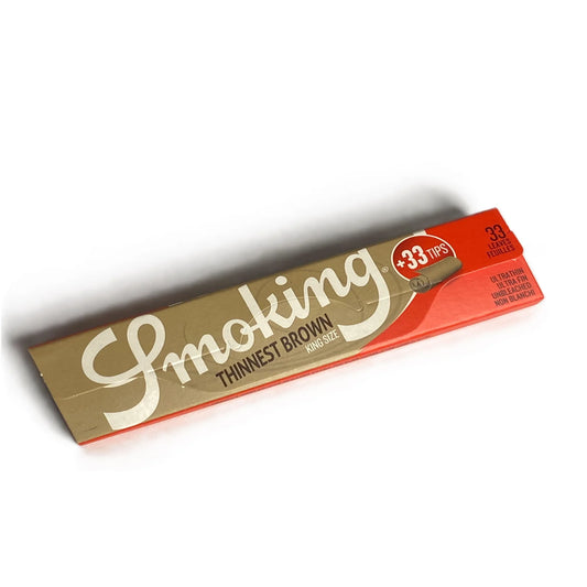Smoking Thinnest Brown King Size + Tips سموكنج بني رفيع تبات طويل