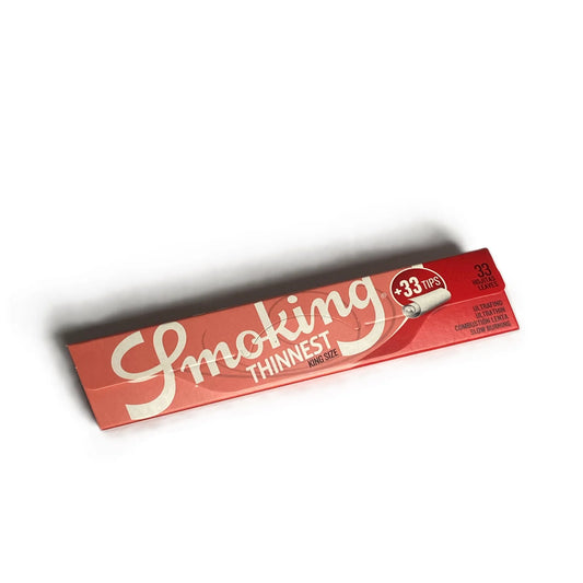 Smoking Thinnest King Size + Tips سموكنج احمر تبات رفيع طويل