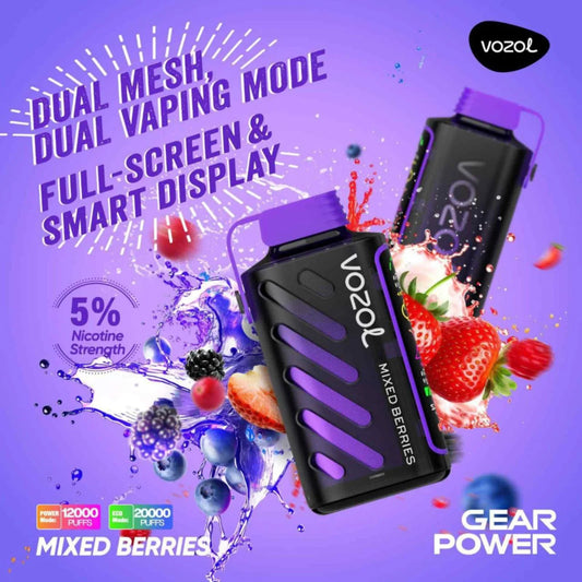 VOZOL GEAR 20K Disposable Puffs بود فوزول جير 20 الف سحبة
