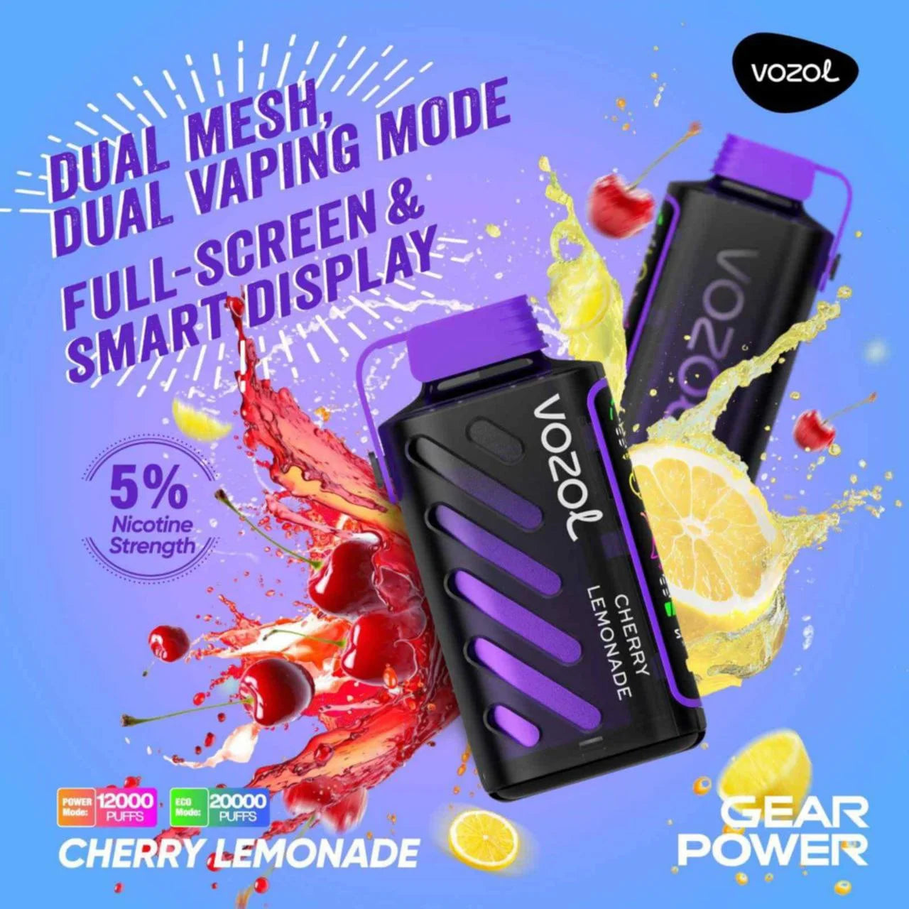 VOZOL GEAR 20K Disposable Puffs بود فوزول جير 20 الف سحبة