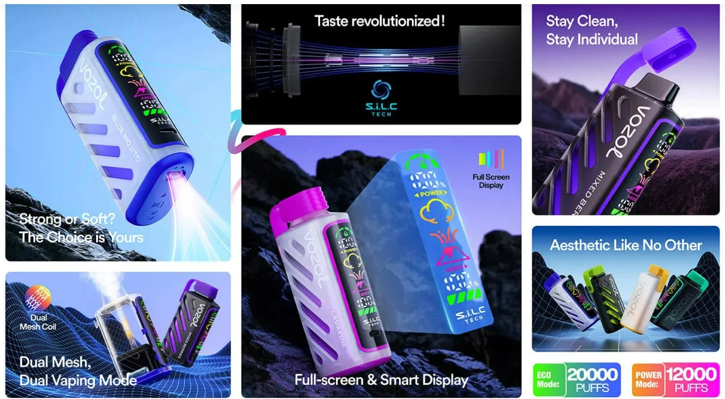 VOZOL GEAR 20K Disposable Puffs بود فوزول جير 20 الف سحبة