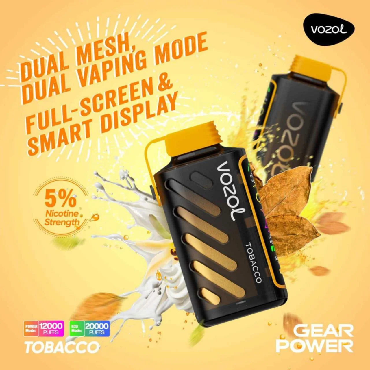 VOZOL GEAR 20K Disposable Puffs بود فوزول جير 20 الف سحبة
