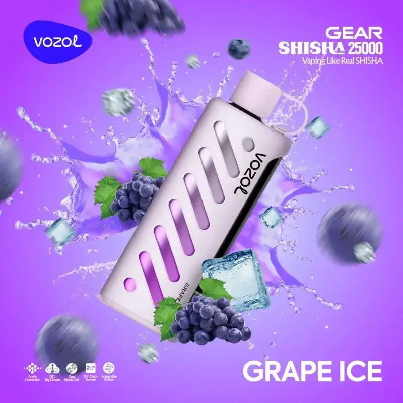 VOZOL GEAR SHISHA 25K Disposable Pufss بود فوزول جير شيشة 25 الف سحبة