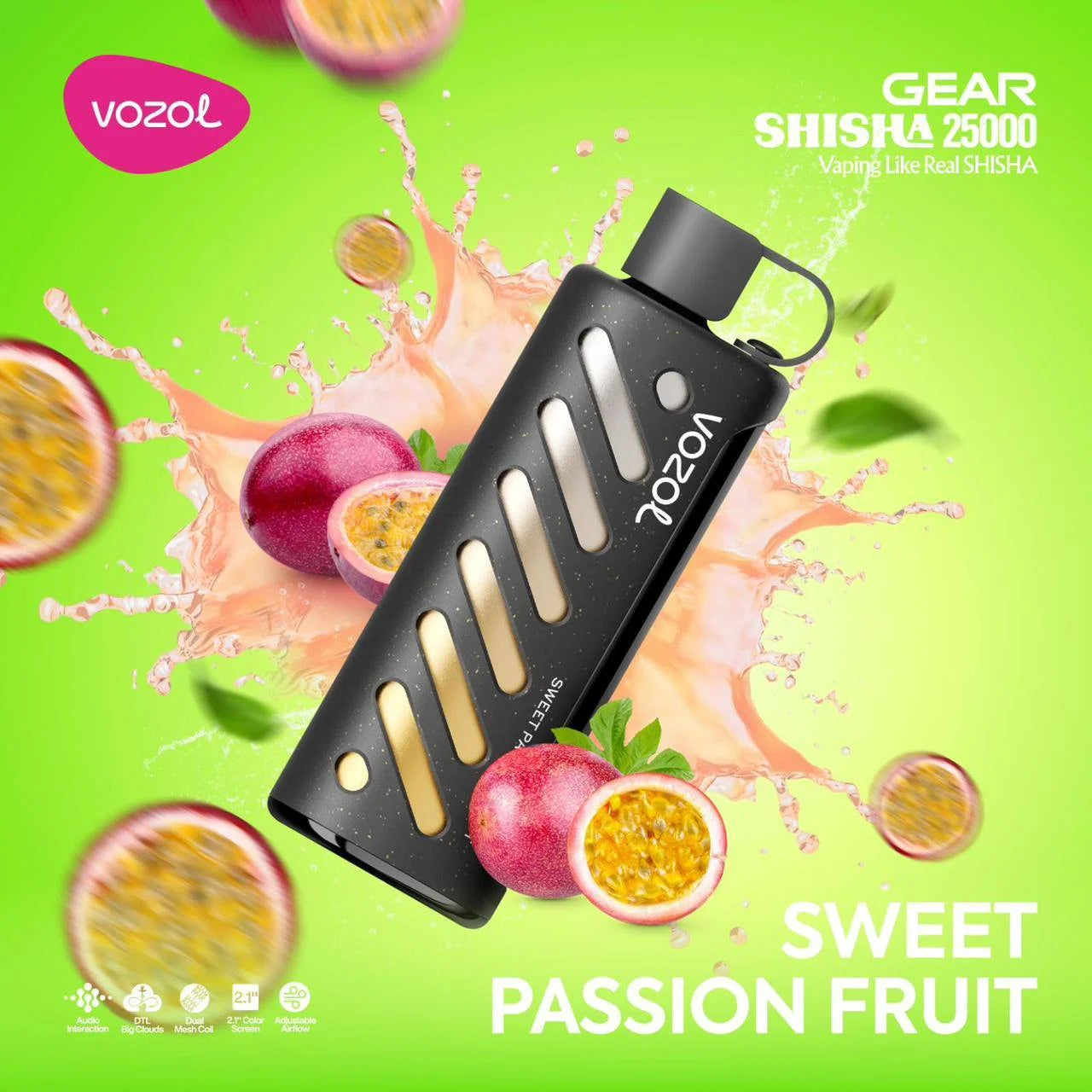 VOZOL GEAR SHISHA 25K Disposable Pufss بود فوزول جير شيشة 25 الف سحبة