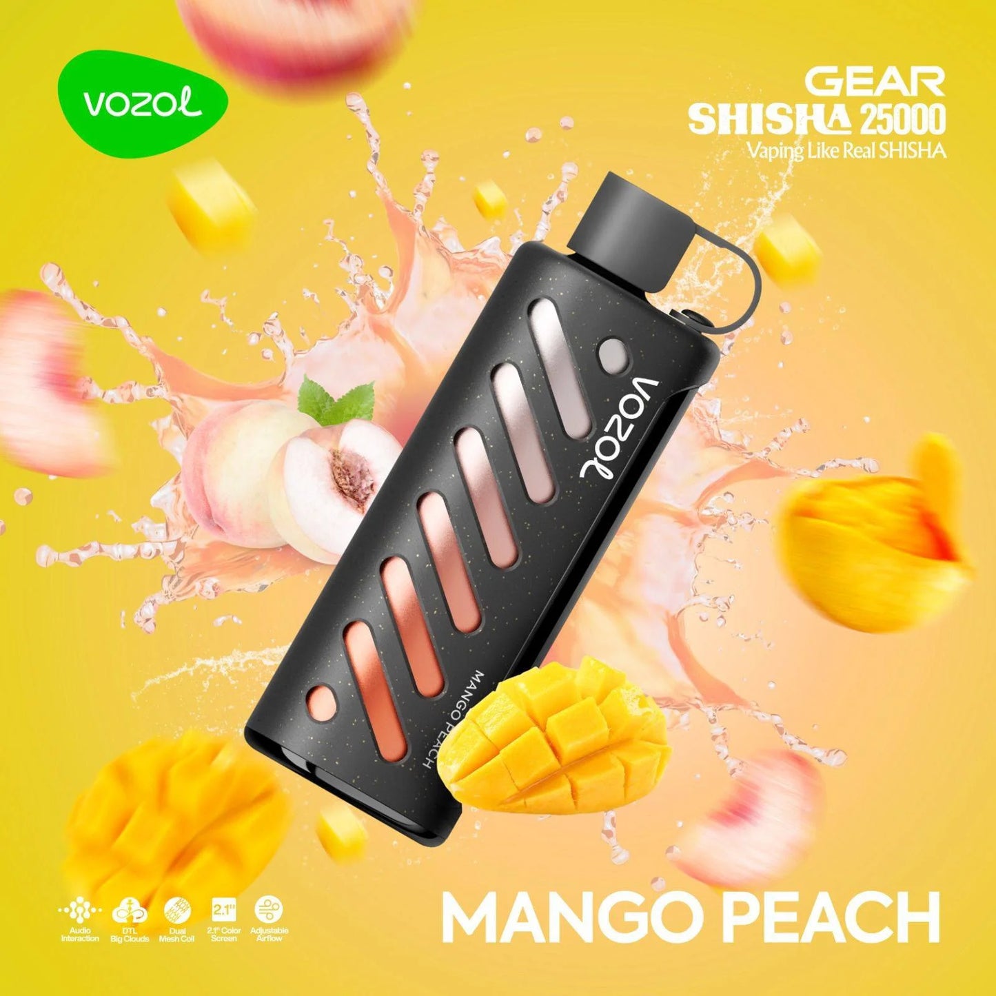 VOZOL GEAR SHISHA 25K Disposable Pufss بود فوزول جير شيشة 25 الف سحبة
