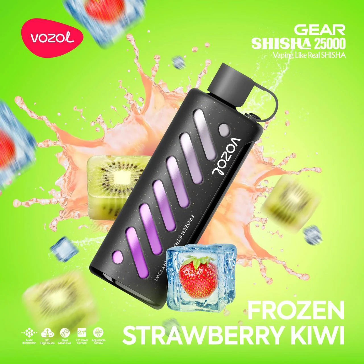 VOZOL GEAR SHISHA 25K Disposable Pufss بود فوزول جير شيشة 25 الف سحبة