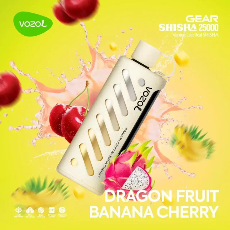 VOZOL GEAR SHISHA 25K Disposable Pufss بود فوزول جير شيشة 25 الف سحبة