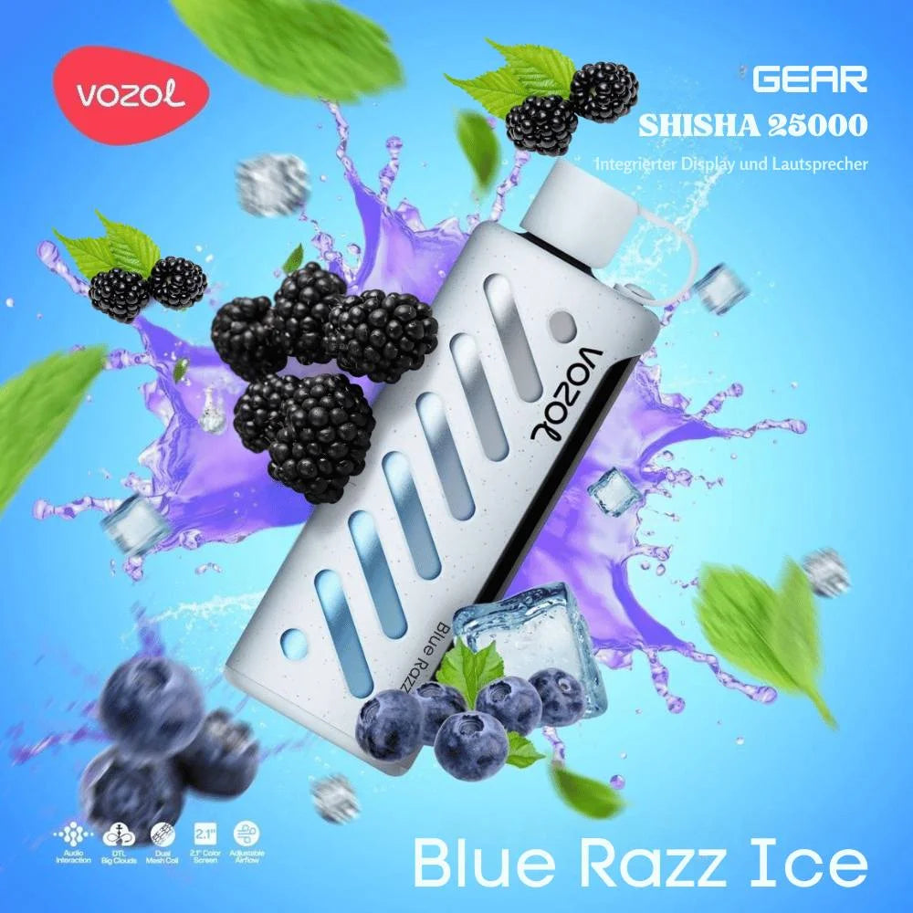VOZOL GEAR SHISHA 25K Disposable Pufss بود فوزول جير شيشة 25 الف سحبة
