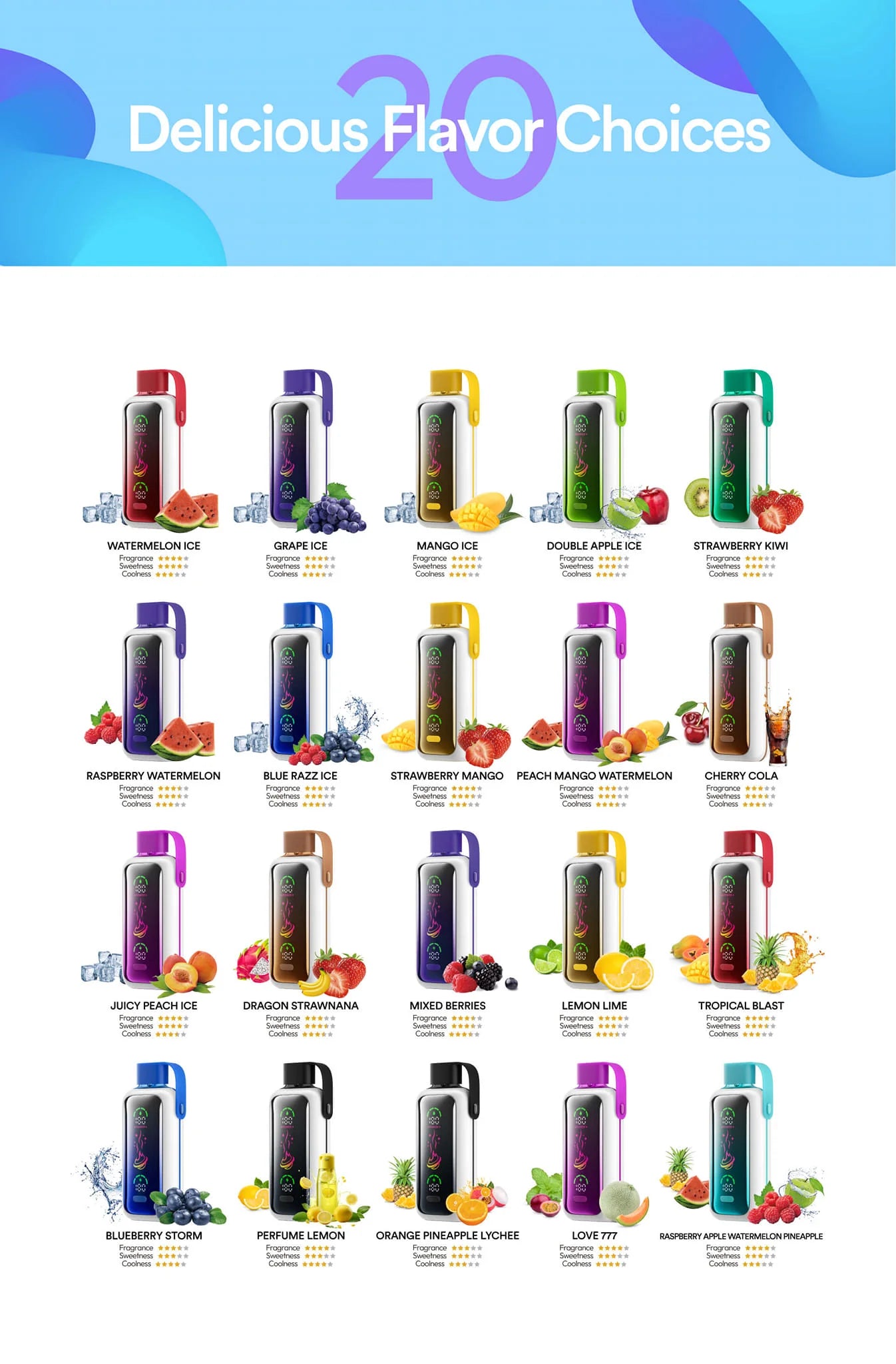 VOZOL STAR 20K Disposable Puffs بود فوزول ستار 20 الف سحبة