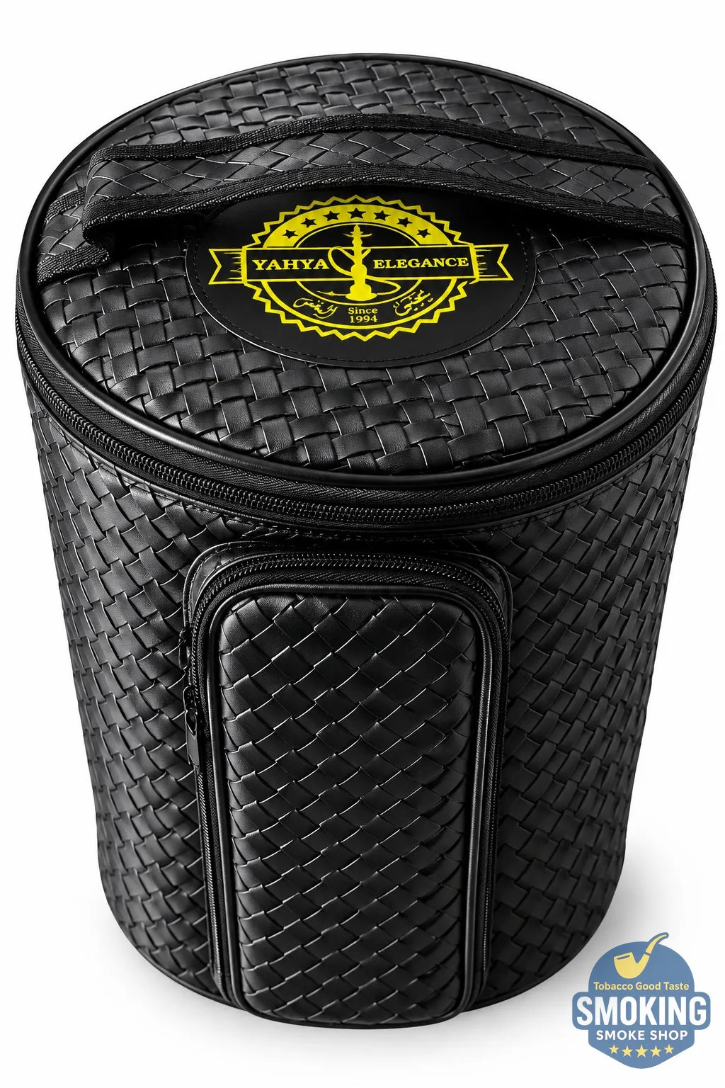 شيشة يحيي اليجانس فارغة ياقوت ابيض – طقم كامل بشنطة Yehia elegance Hookah Set – Travel Case Edition