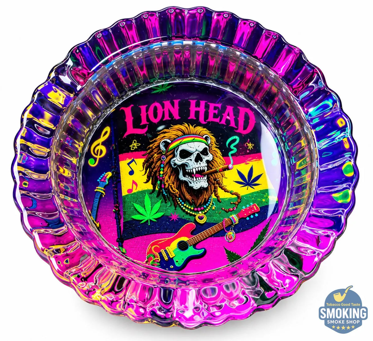 HoneyPuff Glass Ashtray — طفاية سجاير زجاجية صغيرة من هوني بَفّ 🌀🔥