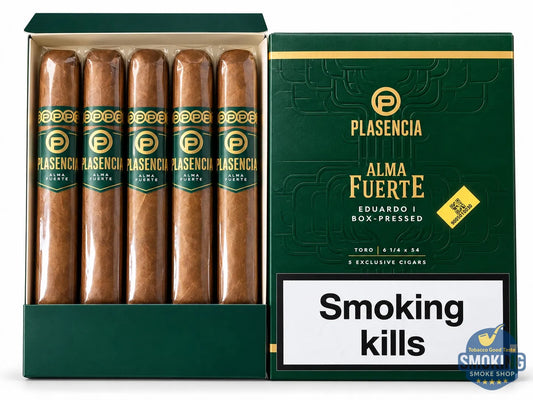 Plasencia Alma Fuerte Eduardo I Toro Box-Pressed — سيجار بلاسينسيا ألما فويرتي إدواردو الأول علبة 5 سيجار اصدار محدود