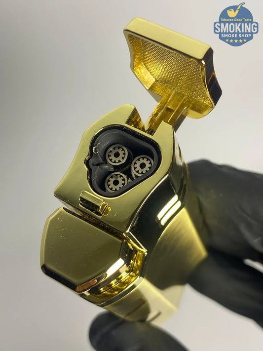 HONEST Triple Jet Torch Lighter with Built-in Cigar Punch — ولاعة هونست تورش ثلاثية اللهب مع بانشر سيجار مدمج