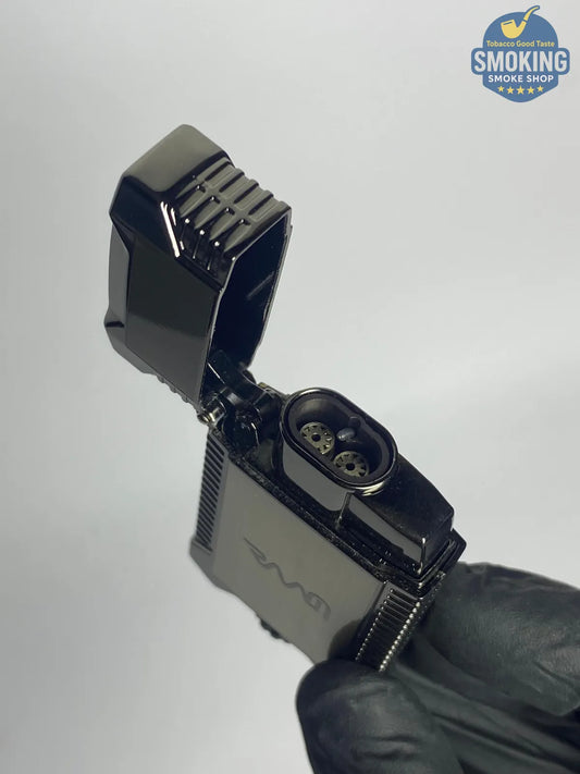 Dual-Jet Torch Lighter — ولاعة تورش نفاثة مزدوجة (معدن جار/فضي)