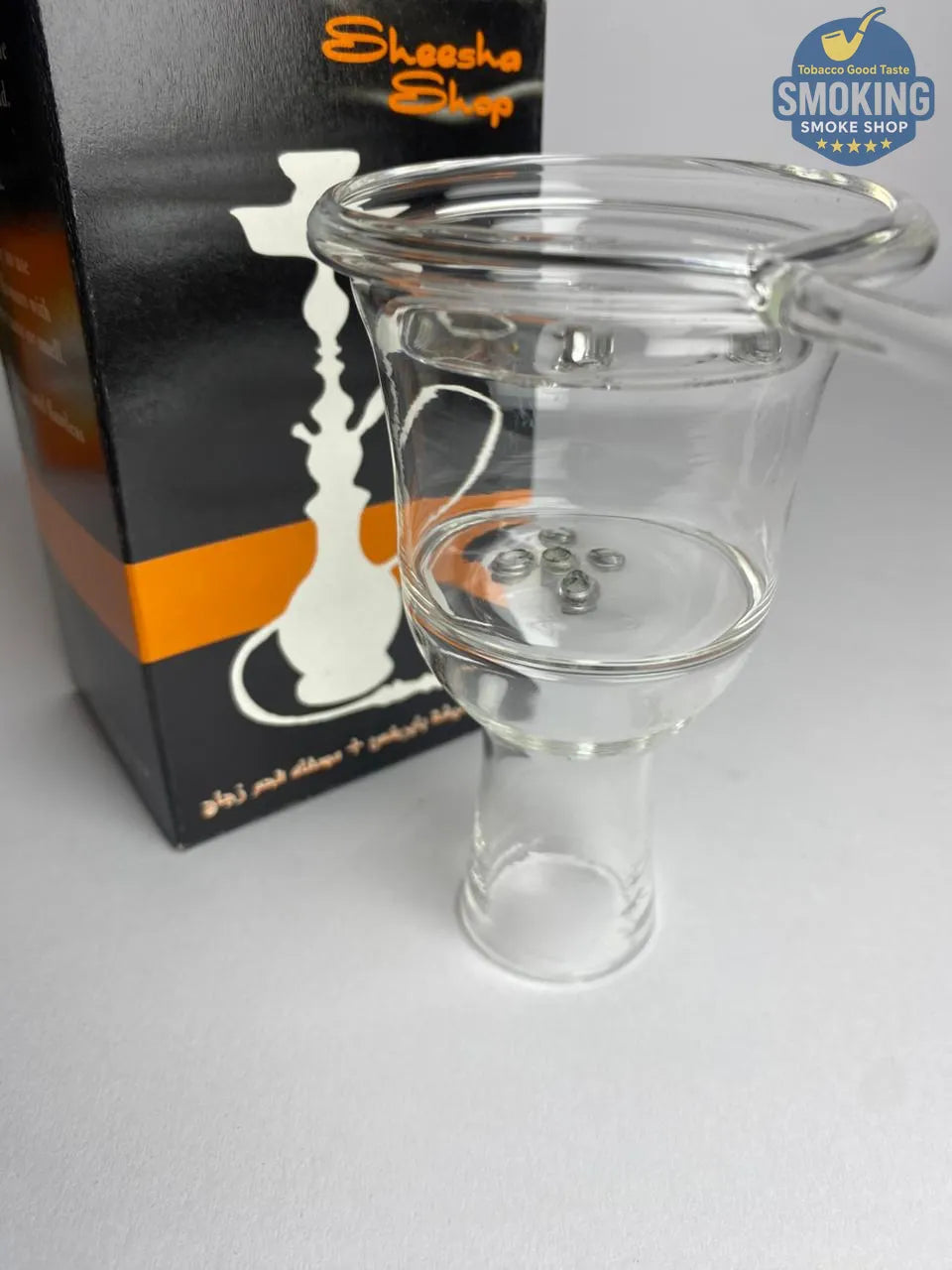 Glass Hookah Head with Molasses Catcher — رأس شيشة زجاج مع مصفاة داخلية
