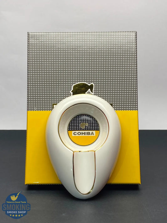 طقم سيجار كوهيبا: طفاية سيراميك + ولاعة تورش | COHIBA Cigar Gift Set: Ceramic Ashtray + Torch Lighter
