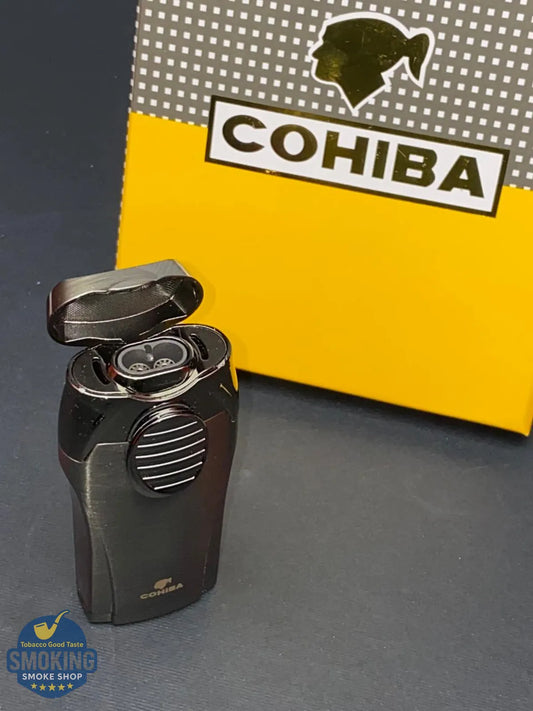 طقم كوهيبا ولاعة تورش + قاطع سيجار | COHIBA Torch Lighter & Cigar Cutter Gift Set