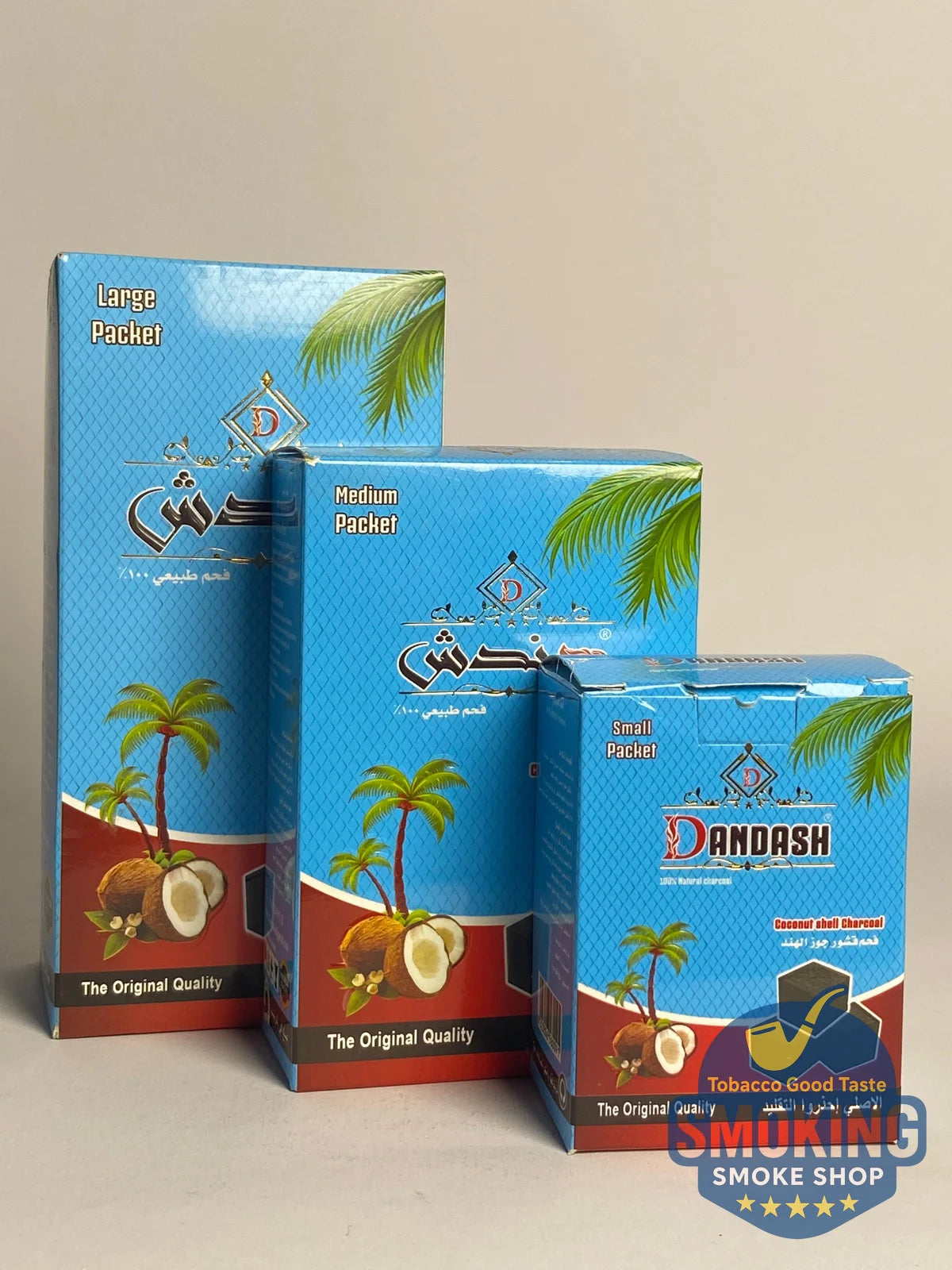 Dandash Shisha charcoal فحم دندش مكعبات