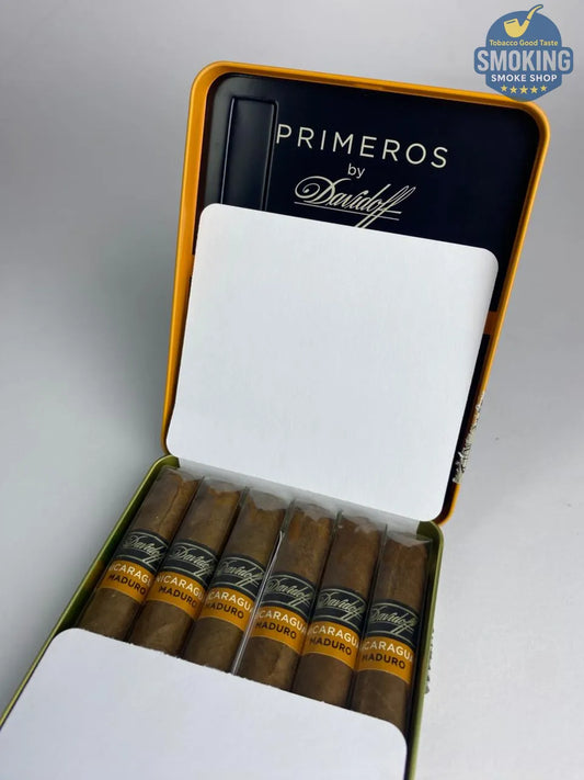 Davidoff Primeros Nicaragua / Nicaragua Maduro ( pack of 6 cigar ) — دافيدوف بريمرس نيكاراغوا / نيكاراغوا مادورو علبة ( 6 قطع ) 🟧🖤🚬