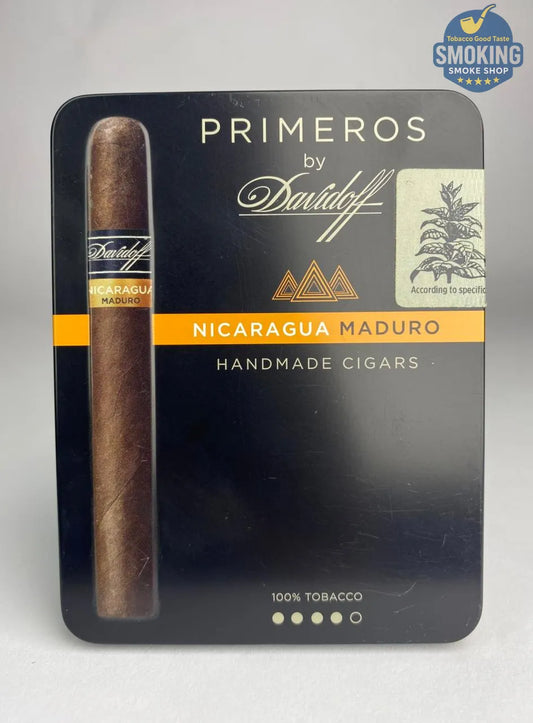 Davidoff Primeros Nicaragua / Nicaragua Maduro ( pack of 6 cigar ) — دافيدوف بريمرس نيكاراغوا / نيكاراغوا مادورو علبة ( 6 قطع ) 🟧🖤🚬