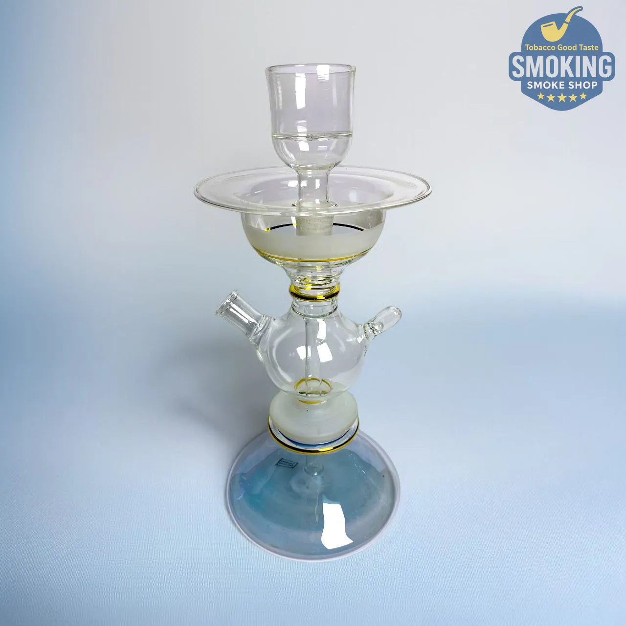 Glass Shisha — شيشة زجاجية شفافة ملونة ✨ مع ثلاجة للثلج