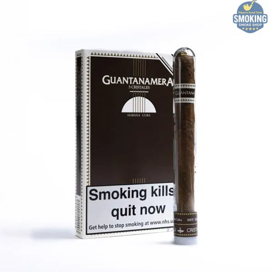 Guantanamera Cristales Cigar – جوانتاناميرا كريستال سيجار مغلف في تيوب بلاستيكي ( علبة او قطعة سيجار كوبي مغلفة )