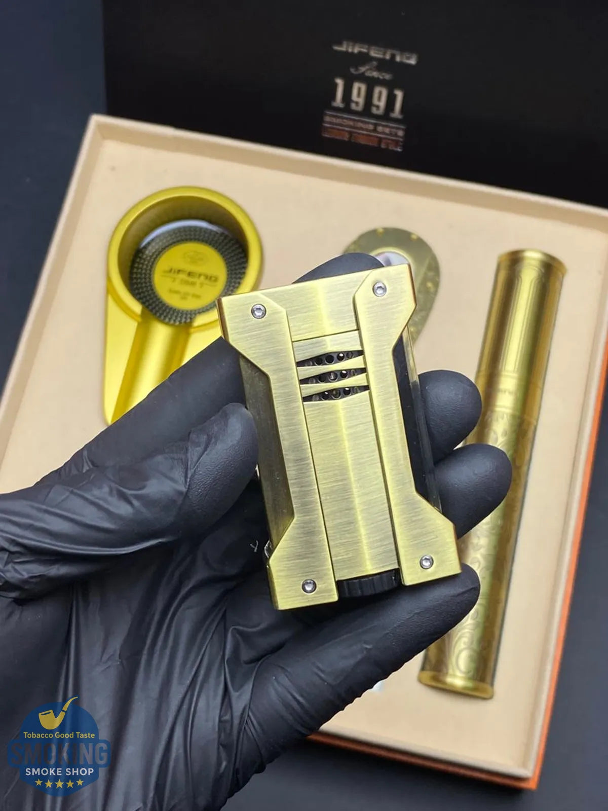 JIFENG Luxury Cigar Gift Set - طقم إكسسوارات سيجار كامل فاخر من جيفِينغ
