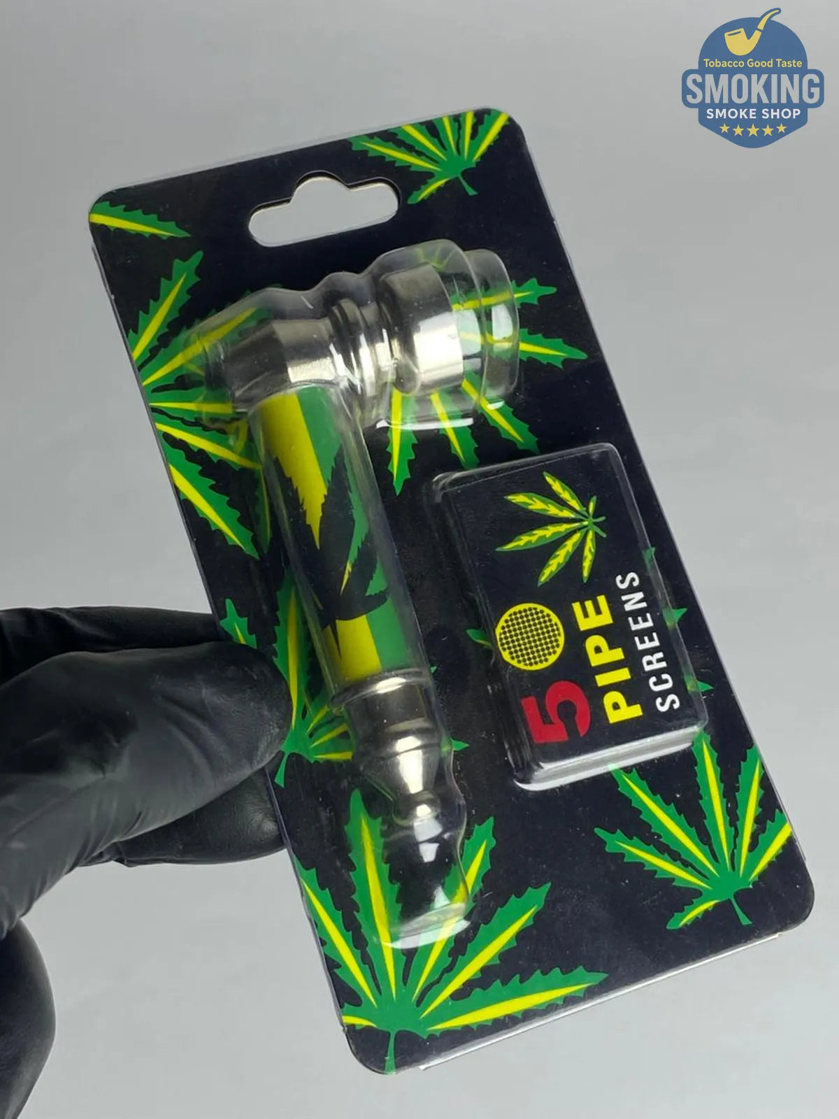D&K Metal & Glass Pipe — مدواخ معدني بغطاء زجاجي قصير من دي آند كيه