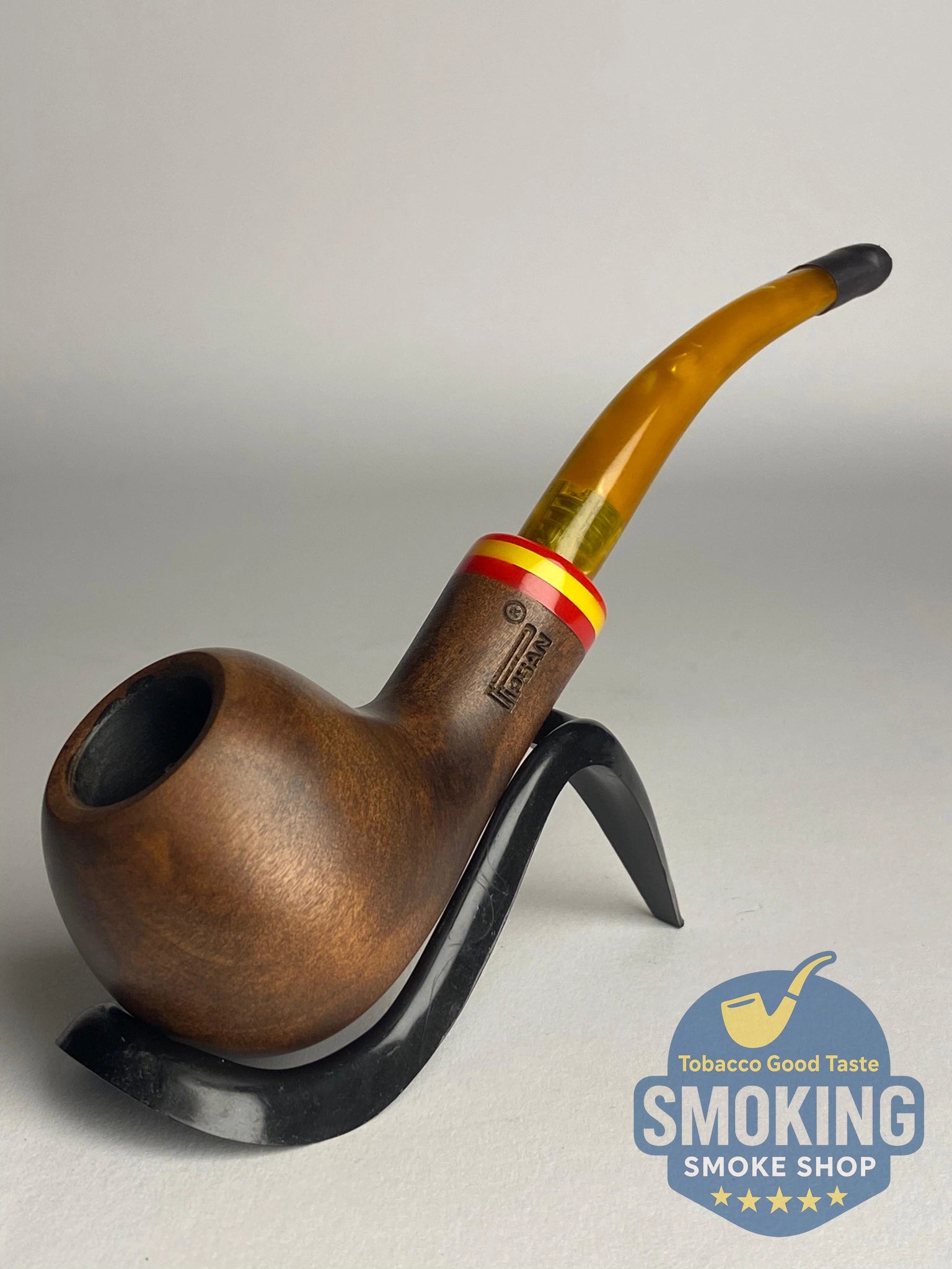 Pipsan Bent Apple colored pipe بايبسان آبل بايب منحني ساق ملونة