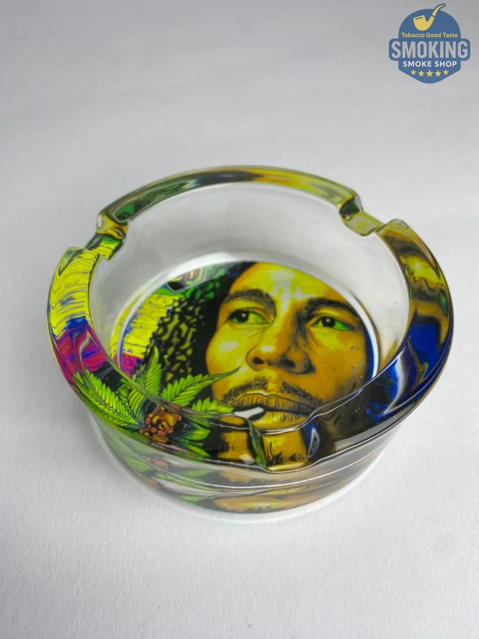 Glass Ashtray — طفاية سجائر زجاج دائرية بتصاميم متنوعة