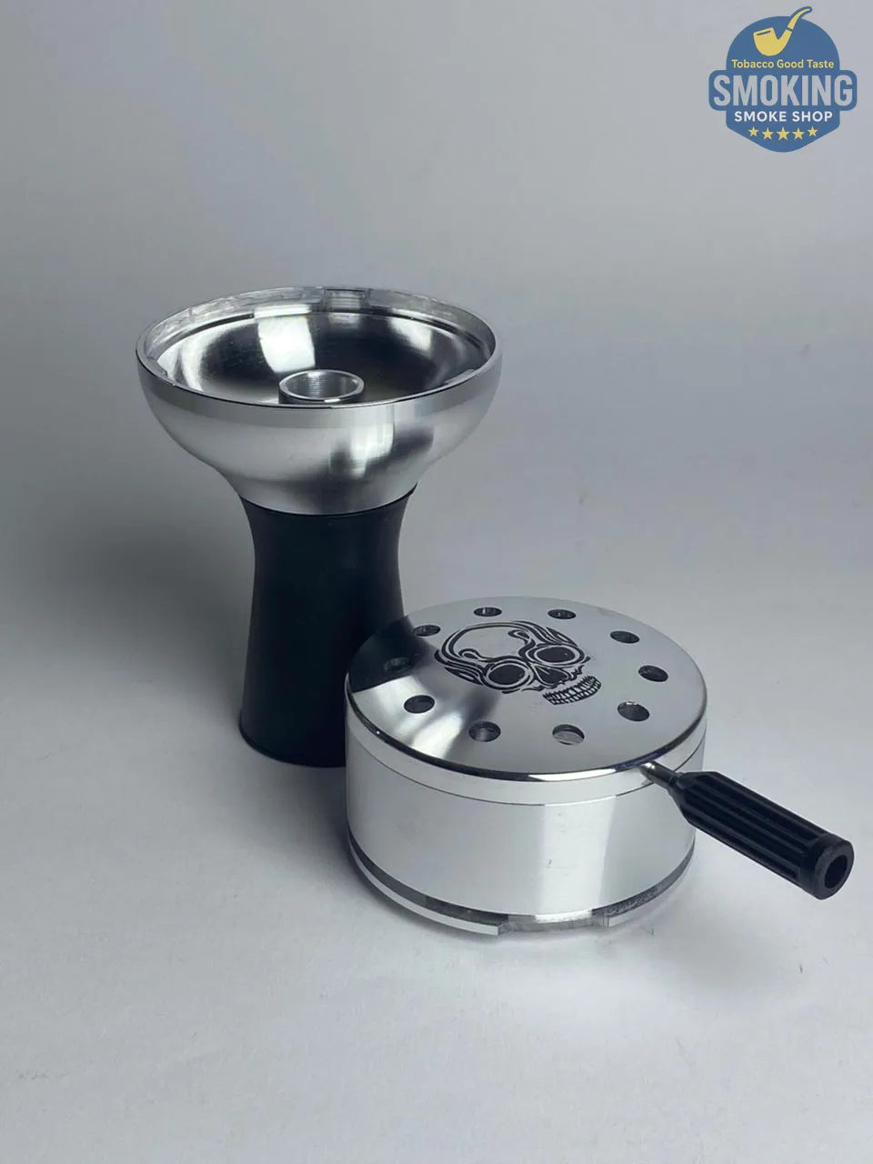 LUXE Stainless Steel Shisha Head Set - رأس (حجر) شيشة ستانلس بقاعدة سيليكون الوان مختلفة