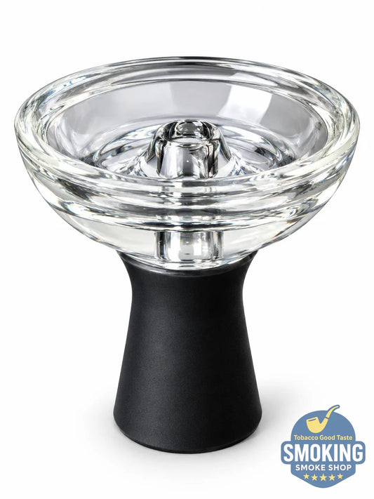 Crystal Hybrid Shisha Head - رأس شيشة هايبرد (زجاج شفاف + قاعدة سيليكون ملونة )
