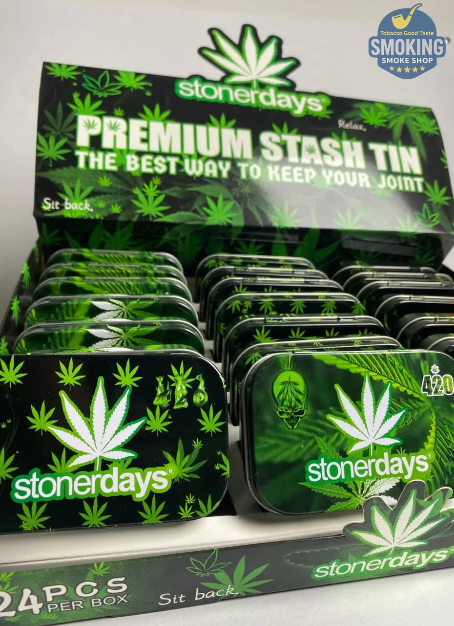Stonerdays Metal Stash Tin — علبة تبغ معدنية للحفظ ف الجيب