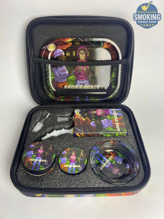 🛍️ طقم تدخين كامل داخل شنطة — Smoking Set Case (متعدّد الأشكال)