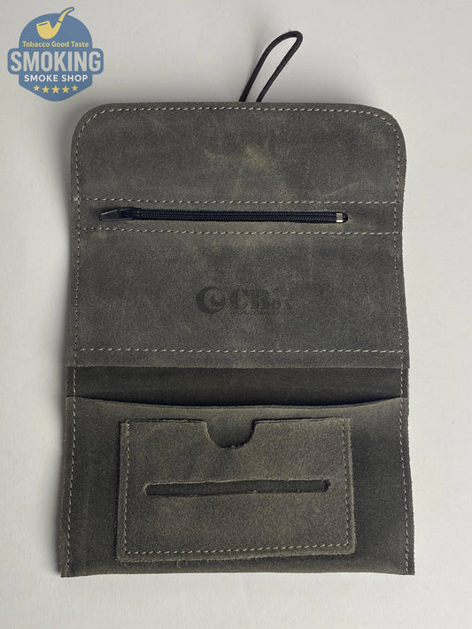 Leather tobacco pouch جراب سجاير جلد شمواه سادة