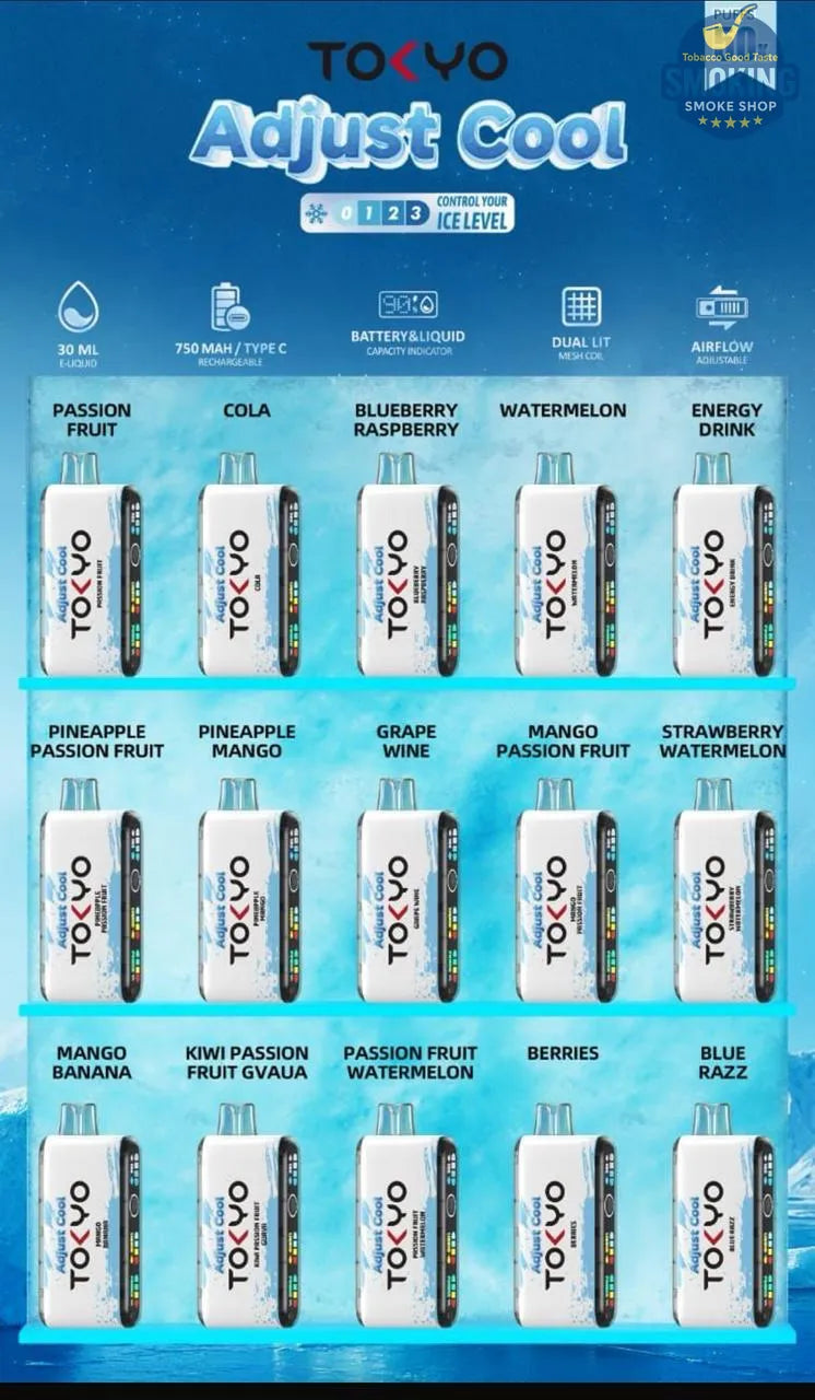 TOKYO Adjust Cool 50K — طوكيو ديسبوزبول تحكم في شدة الآيس 50 الف سحبة